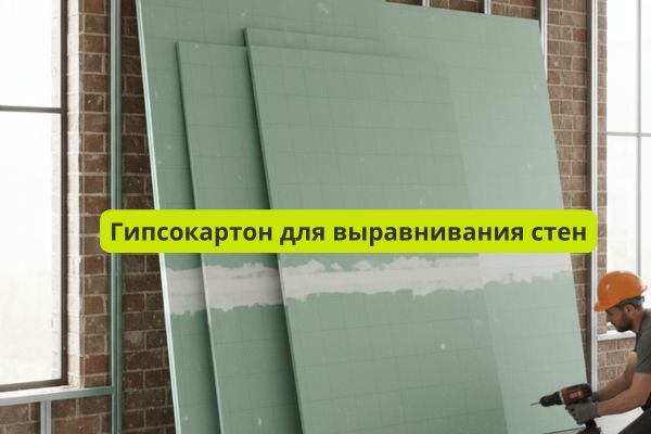 Гипсокартон для выравнивания стен фото